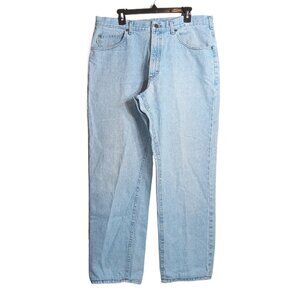 LL Bean Classic Fit Straight Jeans Men’s 38x34 Light Wash High Rise 100% Cotton